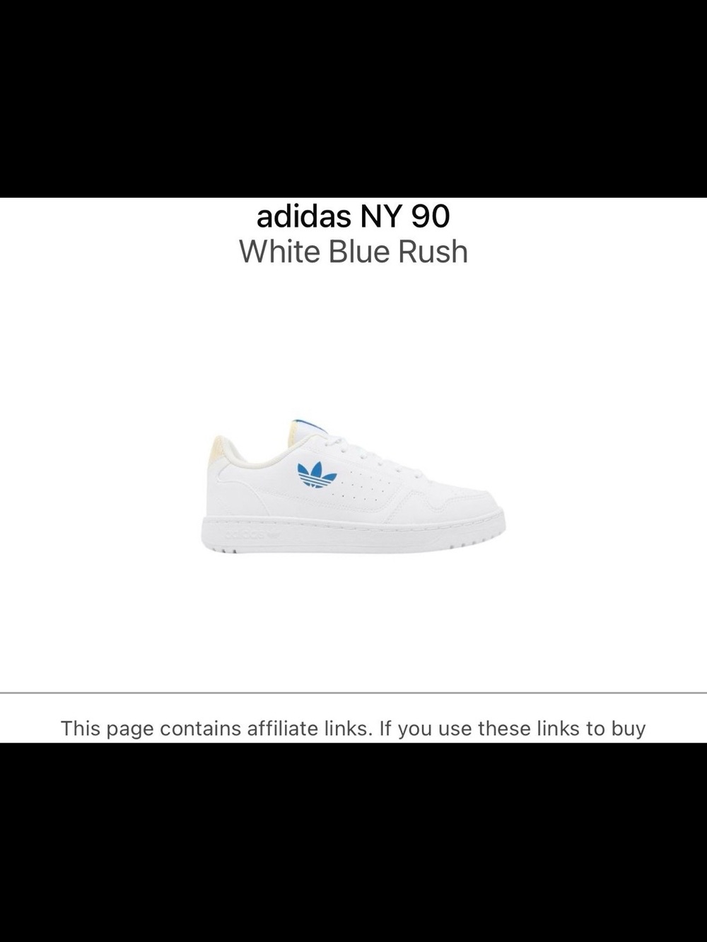 adidas women  NY 90 White Blue Rush Sneakers